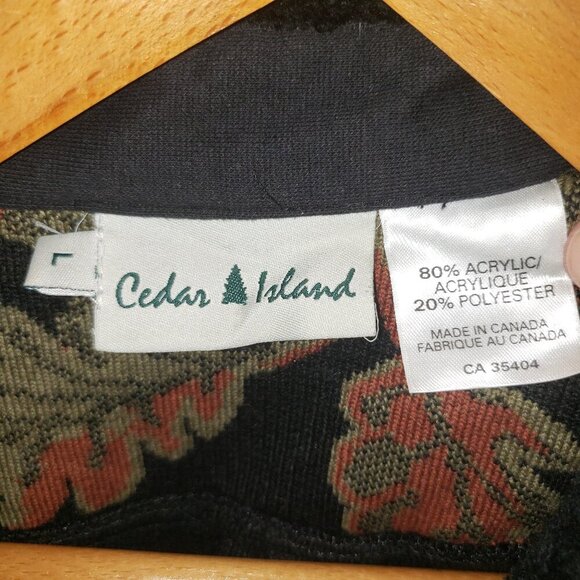 Cedar Island Black, Red & Orange Fall Over Shirt, Size L - Picture 7 of 7